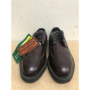 HH  Shoes Mens Steel Toe lace up dress  shoes -burgundy leather size US 7EE
